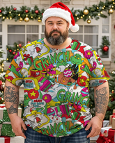 The Grinch Poppin - Kurzärmeliges T-Shirt für Herren in Übergröße